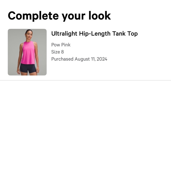 Pink lululemon Sleeveless Women's Top - Picture 3 of 3